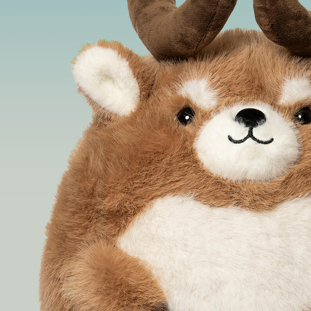 Chubby Eld's Deer Stuffed Animal Plush Toy, Eld's Deer Plushies