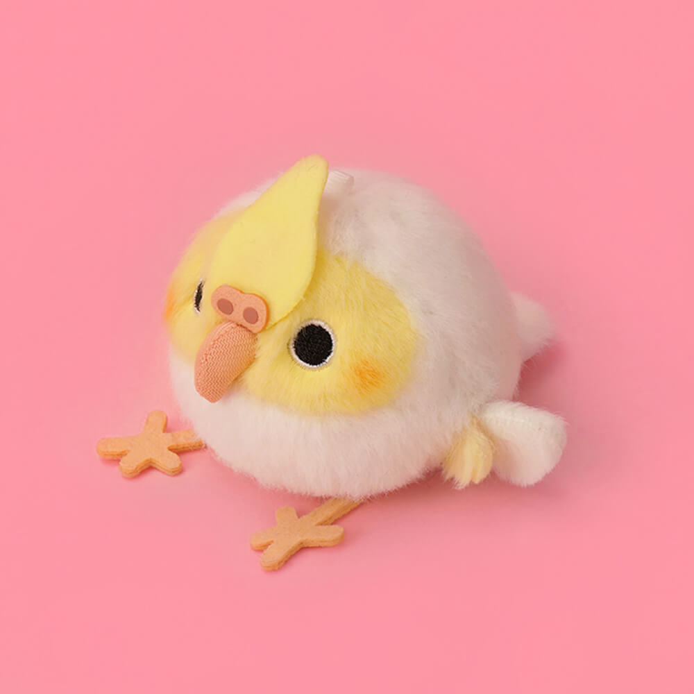 Cute Cockatiel Stuffed Animal Bag Charm with Sound Parts and Magnet