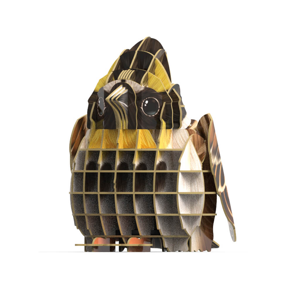 3D Bird Paper Puzzle, Premium Cardboard Models with Bird Sound Device