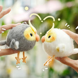 Cute Cockatiel Stuffed Animal Bag Charm with Sound Parts and Magnet