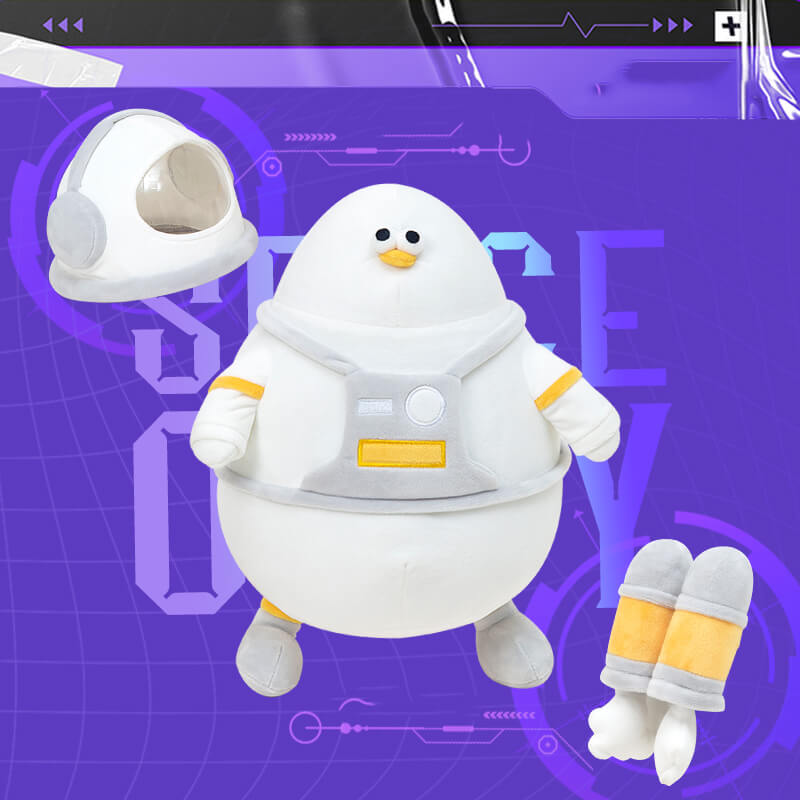 Chubby Astronaut Seagull Stuffed Animal Plush Toy