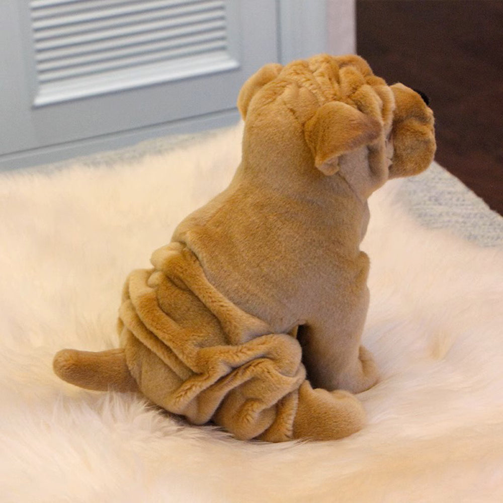 Realistic Shar Pei Dog Stuffed Animal Plush Toy, Pet Plushies