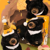 Cute Asian Black Bear Stuffed Plush Slap Bracelet, Bear Plushies