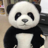 Realistic Stuffed Panda Plush Toy, Lifelike Sitting Panda Plushies