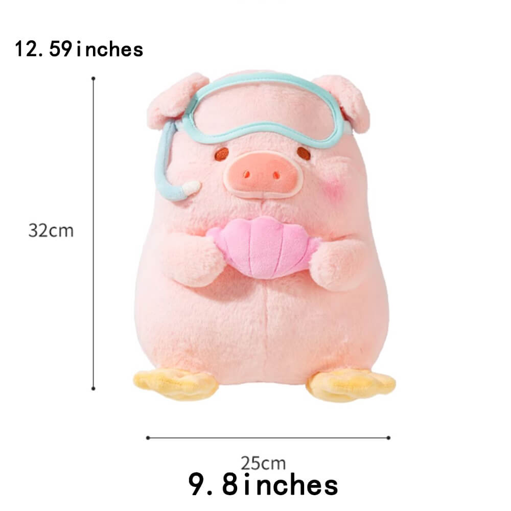 Cute Diver Piggy Stuffed Animal Plush Toy, LuLu Pig Plushies