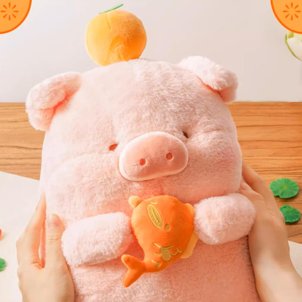 Cute Orange Pig Stuffed Animal Plush Toy, LuLu Plushies