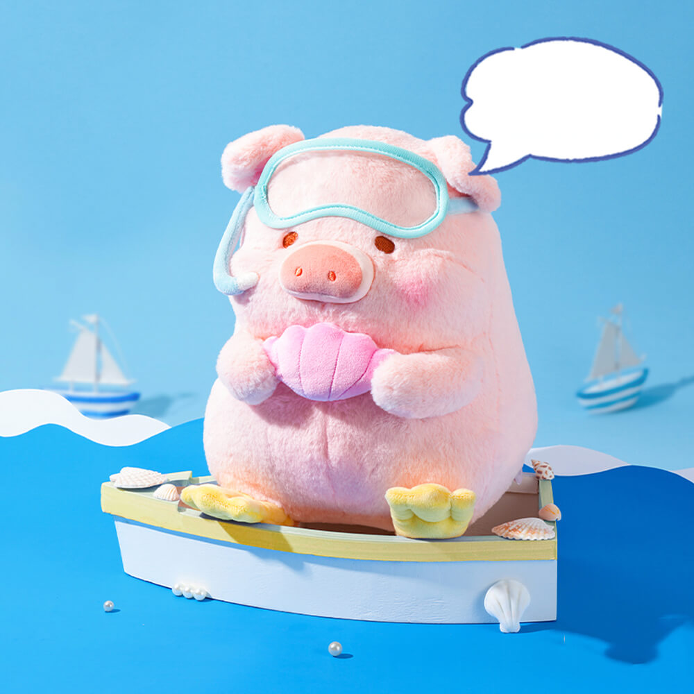 Cute Diver Piggy Stuffed Animal Plush Toy, LuLu Pig Plushies