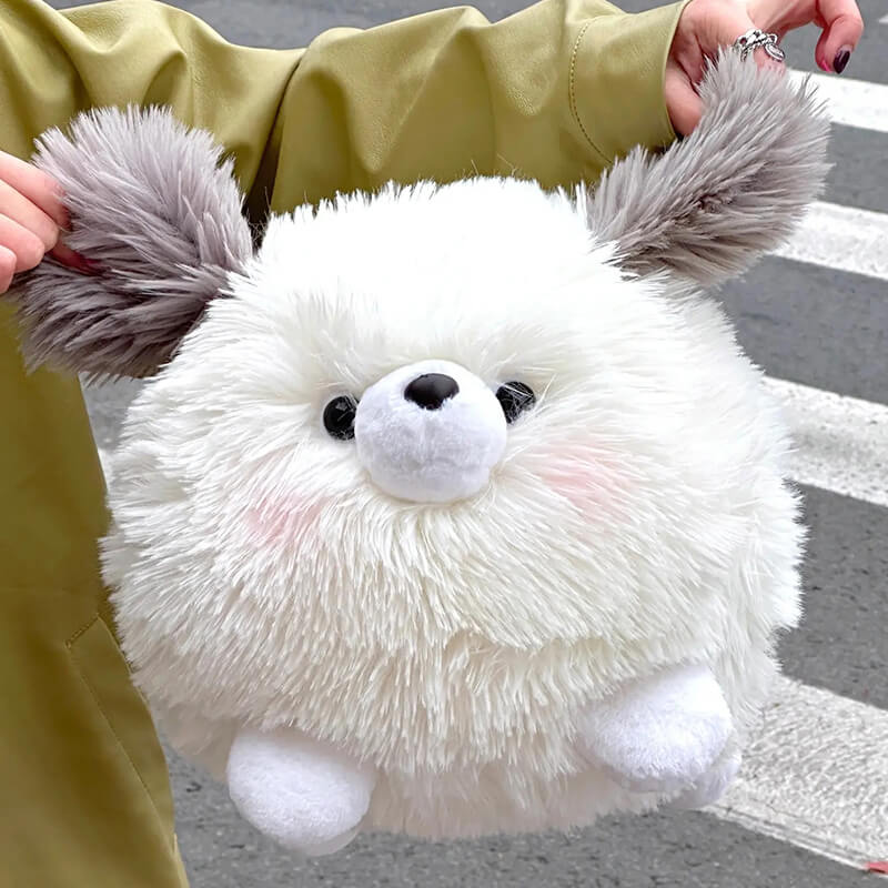 Chubby Stuffed Animal Plush Hugging Pillow - Fluffy Dog, Fluffy Pig