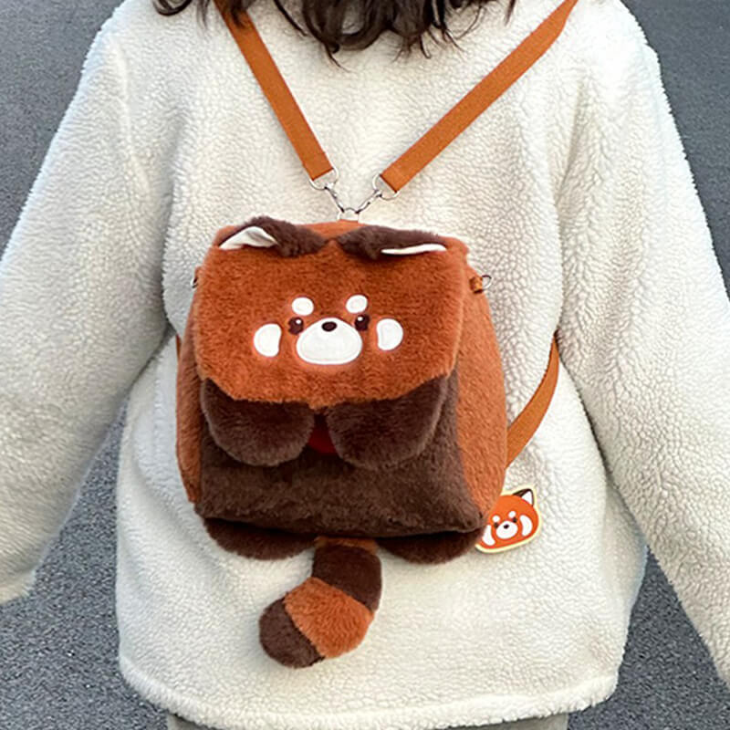 Cute Red Panda Messenger Bag, Dual Use Kawaii Backpack Bag