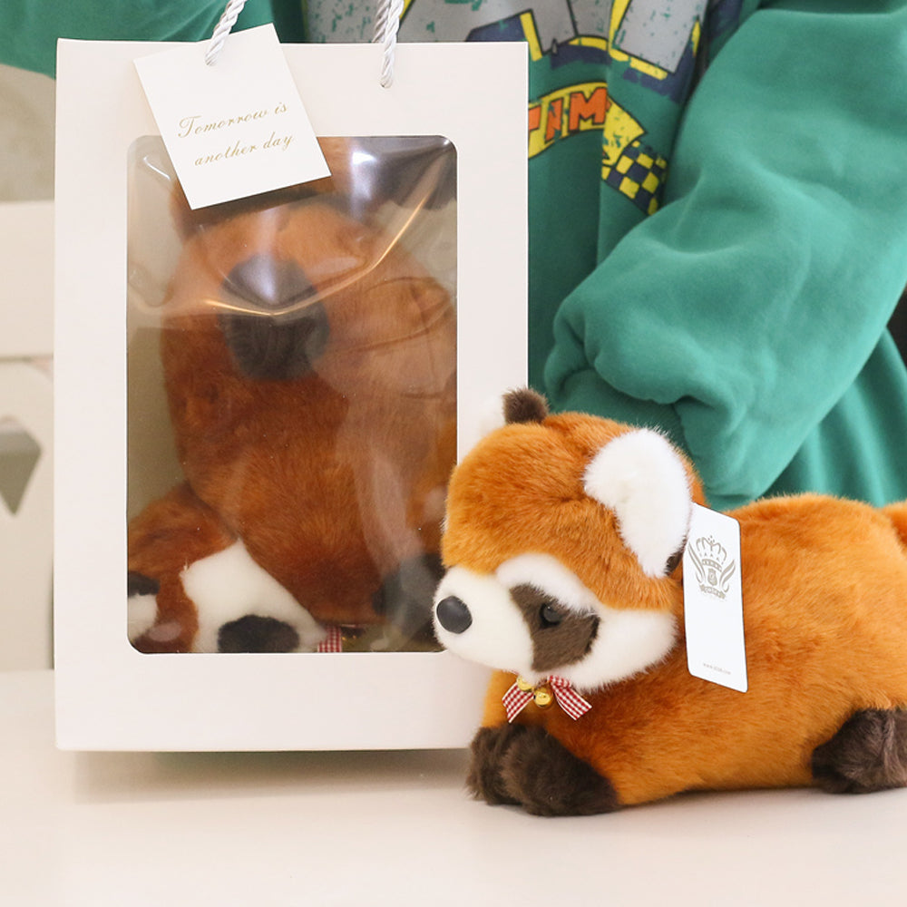 Cute Stuffed Red Panda Plush Toy with Small Bell, Animal Plushies