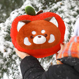 Adorable Red Panda Stuffed Animal Pillow, Warm Hand Pillow