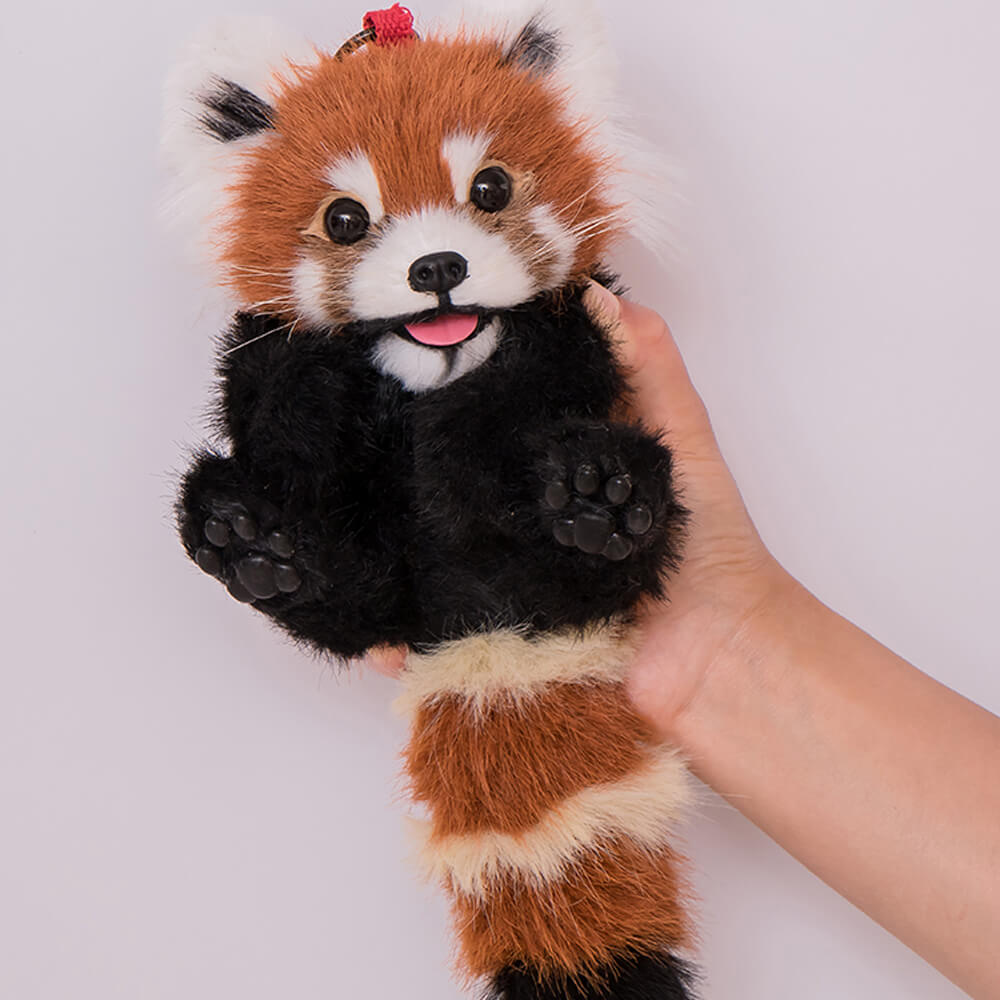Handmade Red Panda Cub Bag Charm, Kawaii Keychain for Backpack