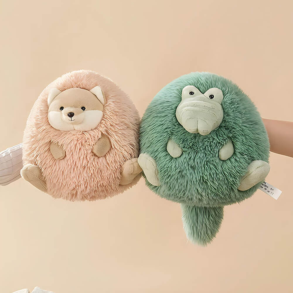 Chubby Stuffed Animal Hugging Pillow - Crocodile, Elephant, Rabbit, Dog, Cat