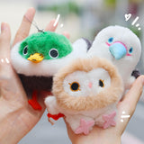 Mini Barn Owl, Mallard, Red-Footed Booby Stuffed Plush Keychain, Bag Charm