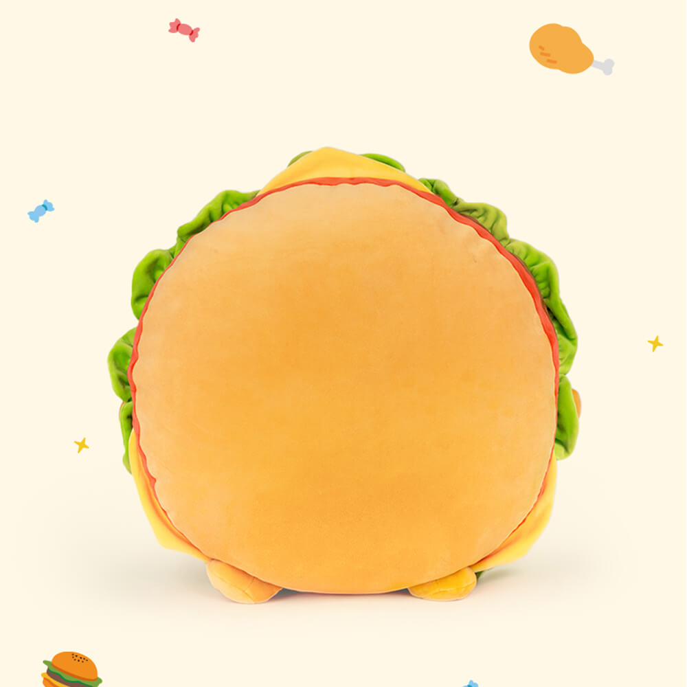 Hamburger Dog Stuffed Pillow, Funny Food Plush Toy