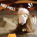 Funny Camel Plush Keychain with Bell, Stuffed Animal Bag Charm