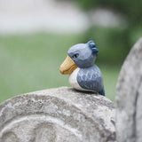 Handmade Carved Wooden Shoebill Bird Figurine