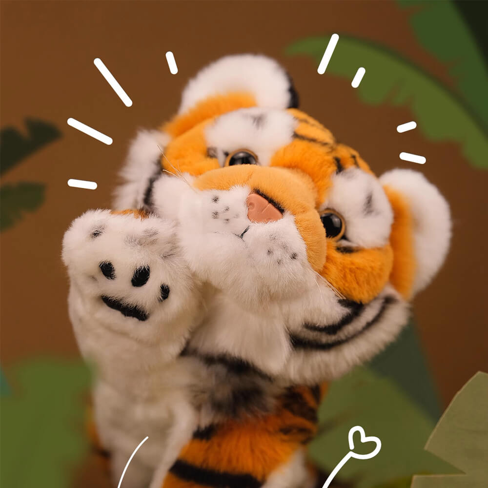 Tiger Stuffed Plush Slap Bracelet, Animal Plushies