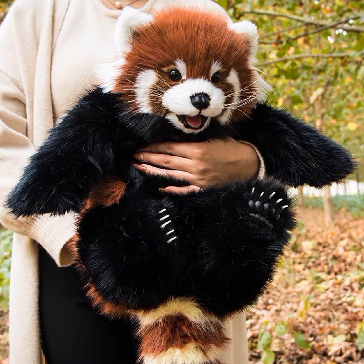 Handmade Realistic Red Panda Stuffed Animal Plush Toy