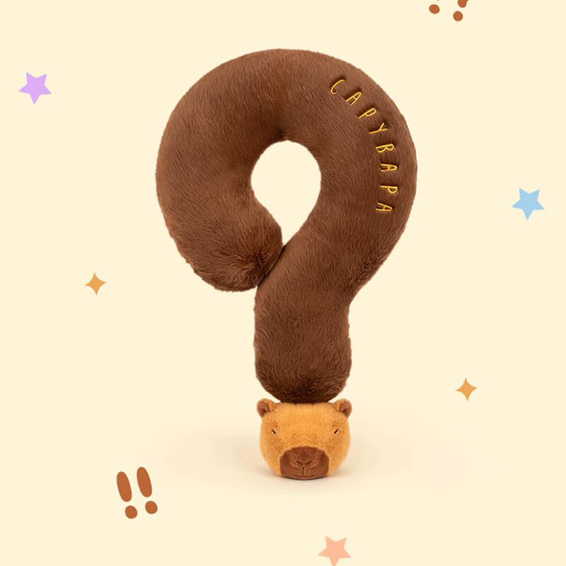 Question Mark Capybara Stuffed Animal Plush Toy, Funny Plushies