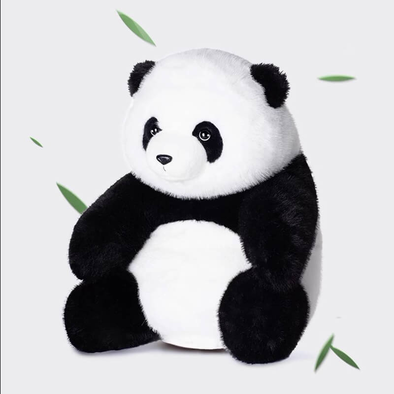 Realistic Stuffed Panda Plush Toy, Lifelike Panda Plushies