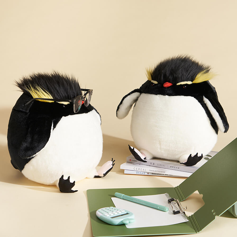 Chubby Rockhopper Penguin Stuffed Animal Plush Toy, Penguin Plushies