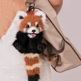 Handmade Red Panda Cub Bag Charm, Kawaii Keychain for Backpack