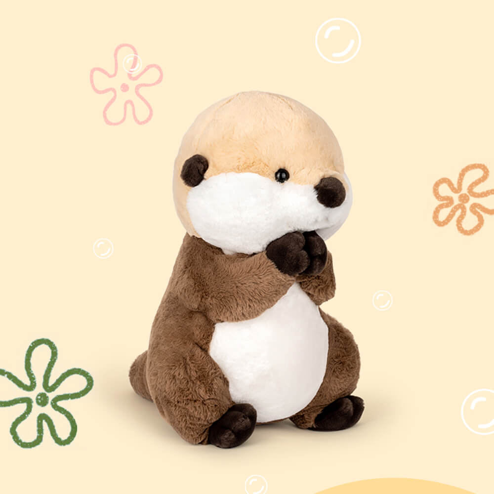 Cute Stuffed Pray Otter Plush Toy, Animal Plushies