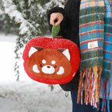 Adorable Red Panda Stuffed Animal Pillow, Warm Hand Pillow