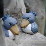 Handmade Carved Wooden Shoebill Bird Figurine