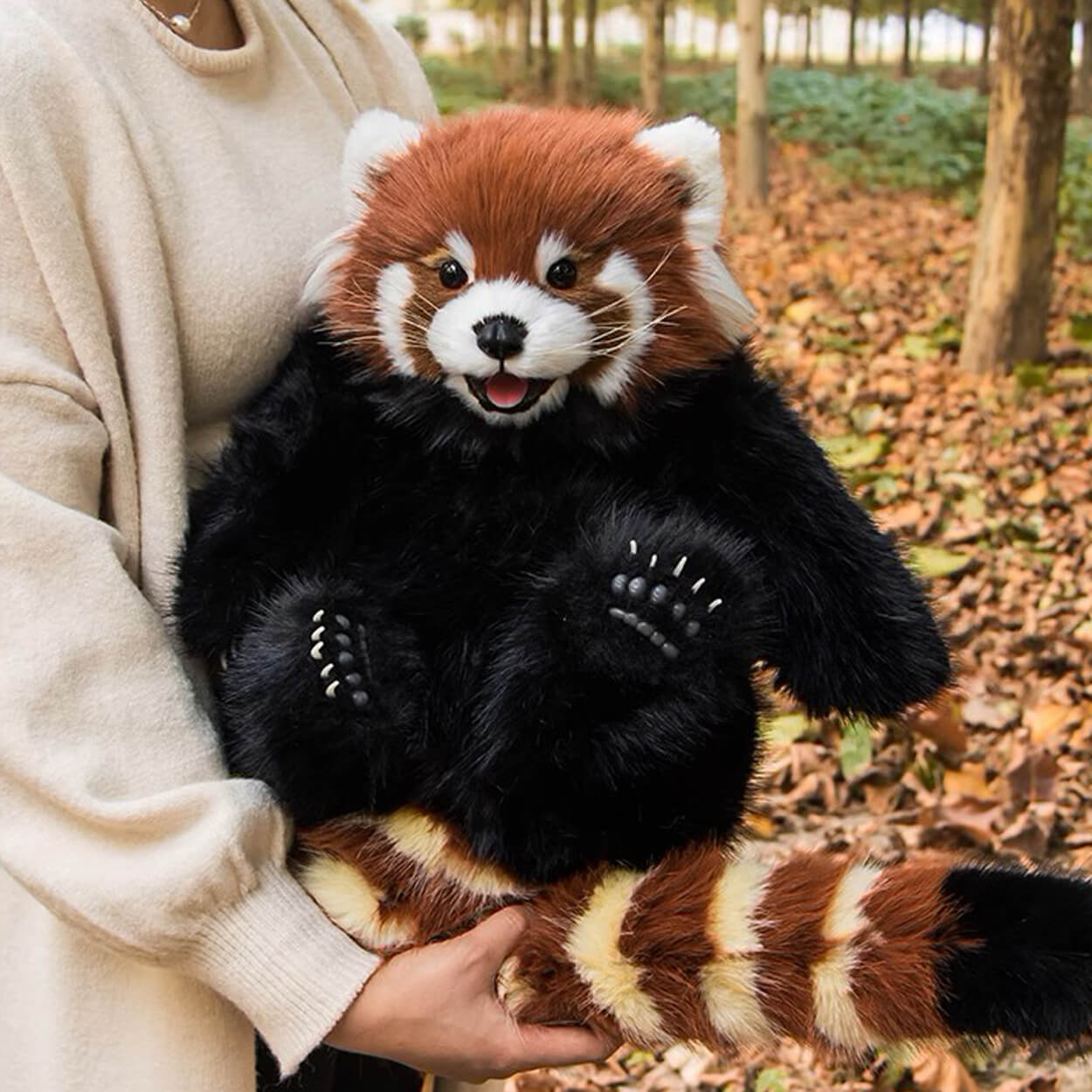Handmade Realistic Red Panda Stuffed Animal Plush Toy