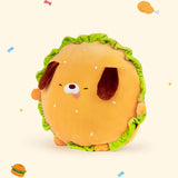Hamburger Dog Stuffed Pillow, Funny Food Plush Toy