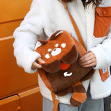 Cute Red Panda Messenger Bag, Dual Use Kawaii Backpack Bag