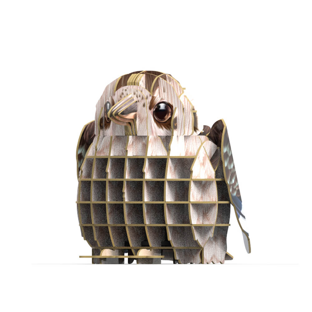 3D Bird Paper Puzzle, Premium Cardboard Models with Bird Sound Device