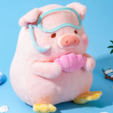 Cute Diver Piggy Stuffed Animal Plush Toy, LuLu Pig Plushies