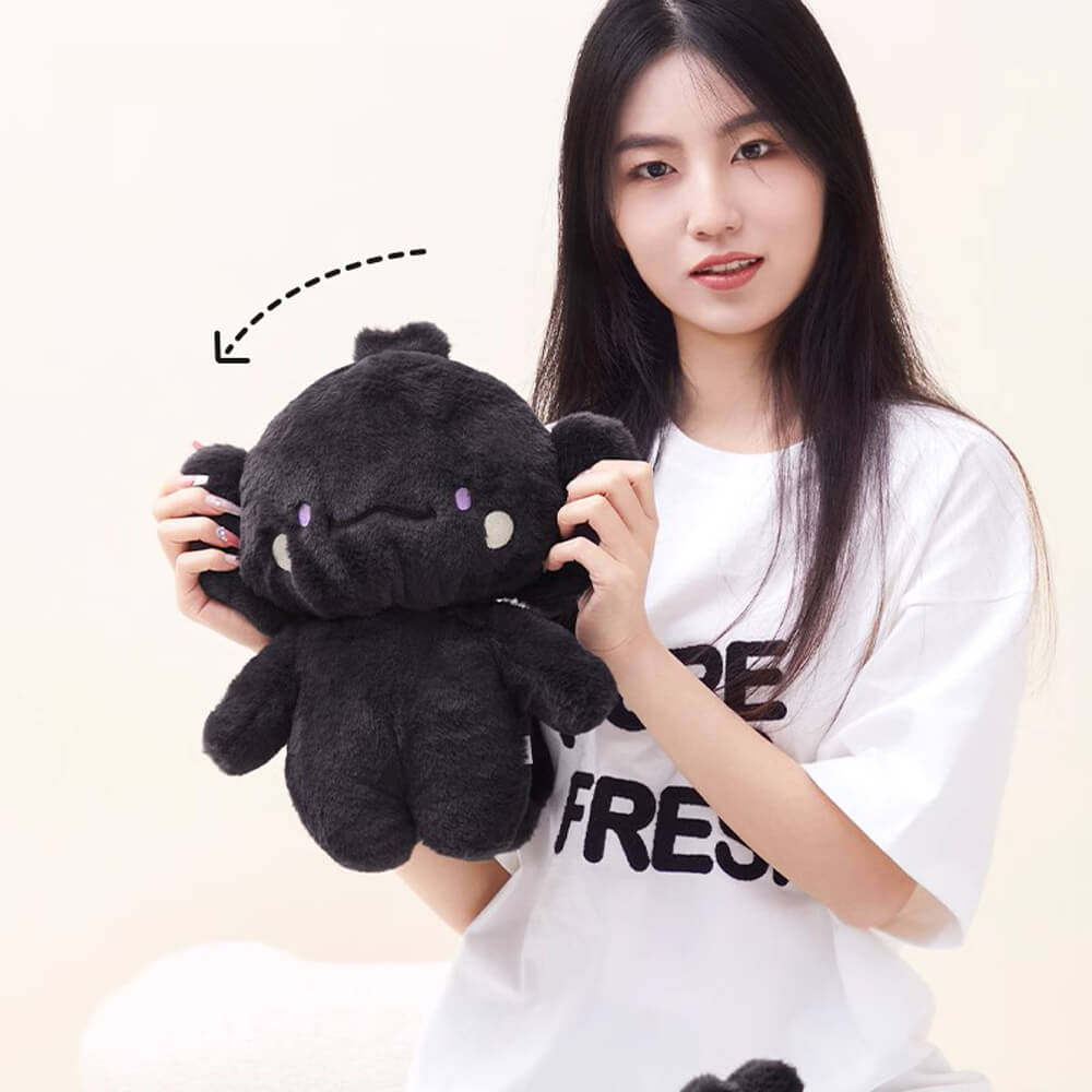 Cute Black Axolotl Stuffed Animal Plush Toy, Animal Plushies