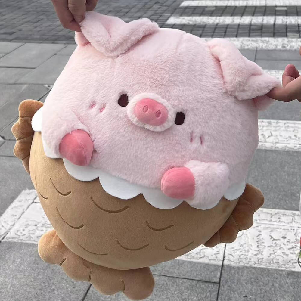 Adorable Taiyaki Pig Stuffed Animal Plush Toy, Mixed Plushies