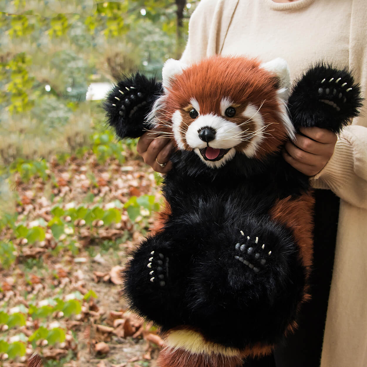 Handmade Realistic Red Panda Stuffed Animal Plush Toy
