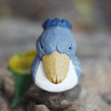 Handmade Carved Wooden Shoebill Bird Figurine