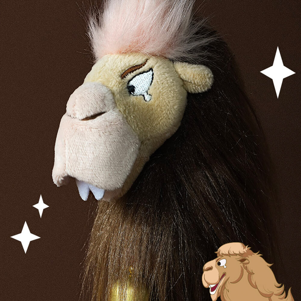 Funny Camel Plush Keychain with Bell, Stuffed Animal Bag Charm