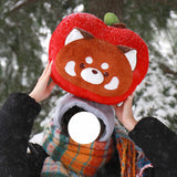 Adorable Red Panda Stuffed Animal Pillow, Warm Hand Pillow
