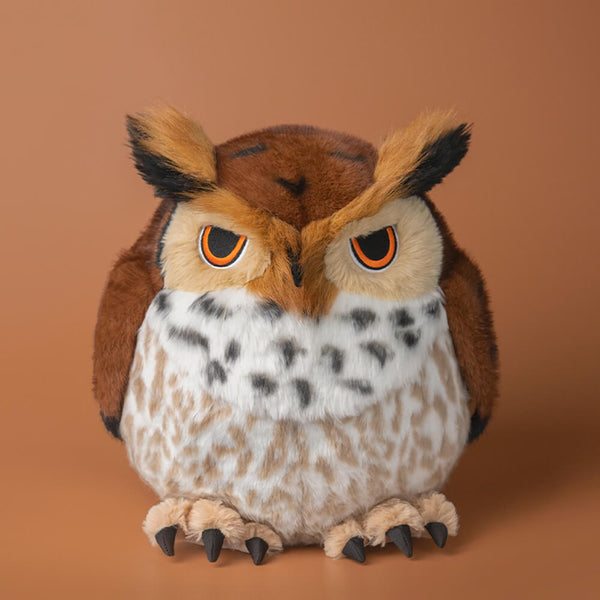 Chubby Eurasian Eagle-Owl Stuffed Animal Plush Toy – KEAIART