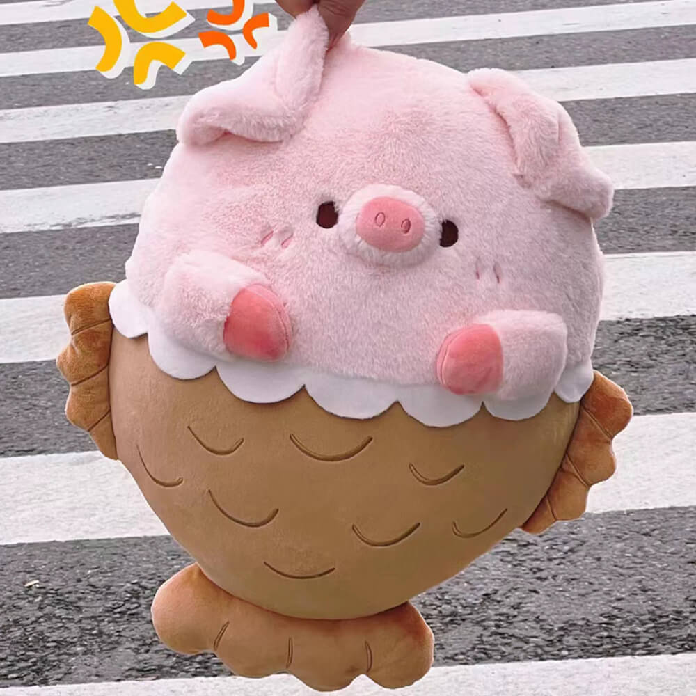Adorable Taiyaki Pig Stuffed Animal Plush Toy, Mixed Plushies