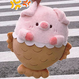 Adorable Taiyaki Pig Stuffed Animal Plush Toy, Mixed Plushies