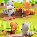 Cute Raccoon & Red Panda Bag Charm with Magnet, Plush Keychain