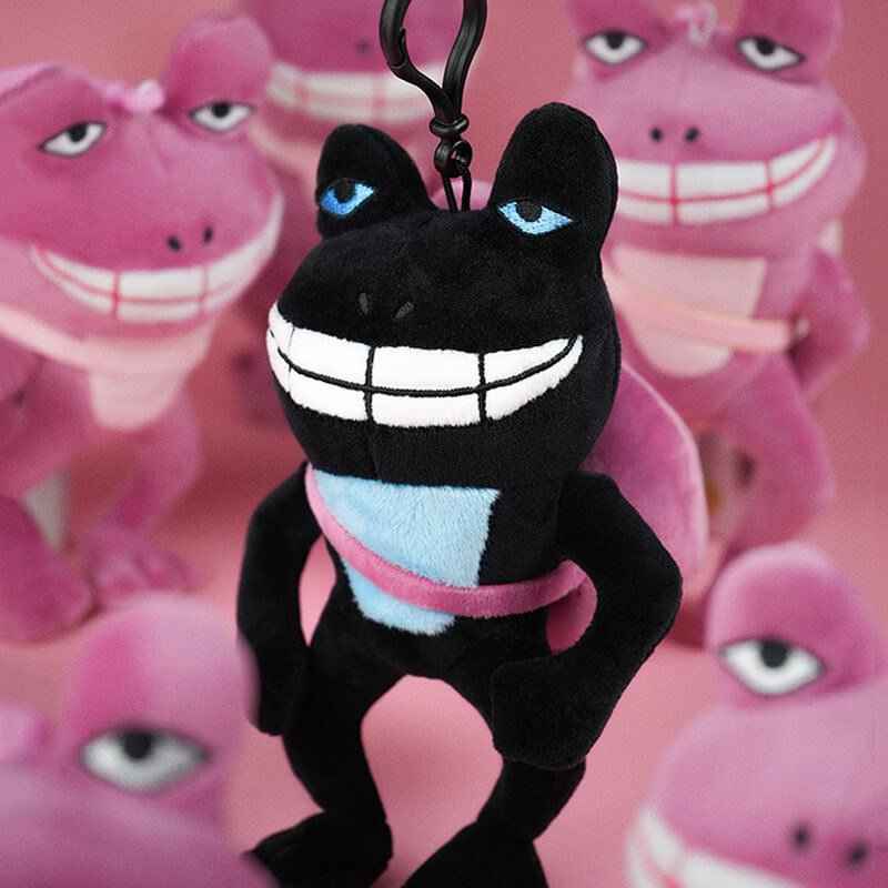 Luck Frog Plush Bag Charm, Kawaii Animal Keychain