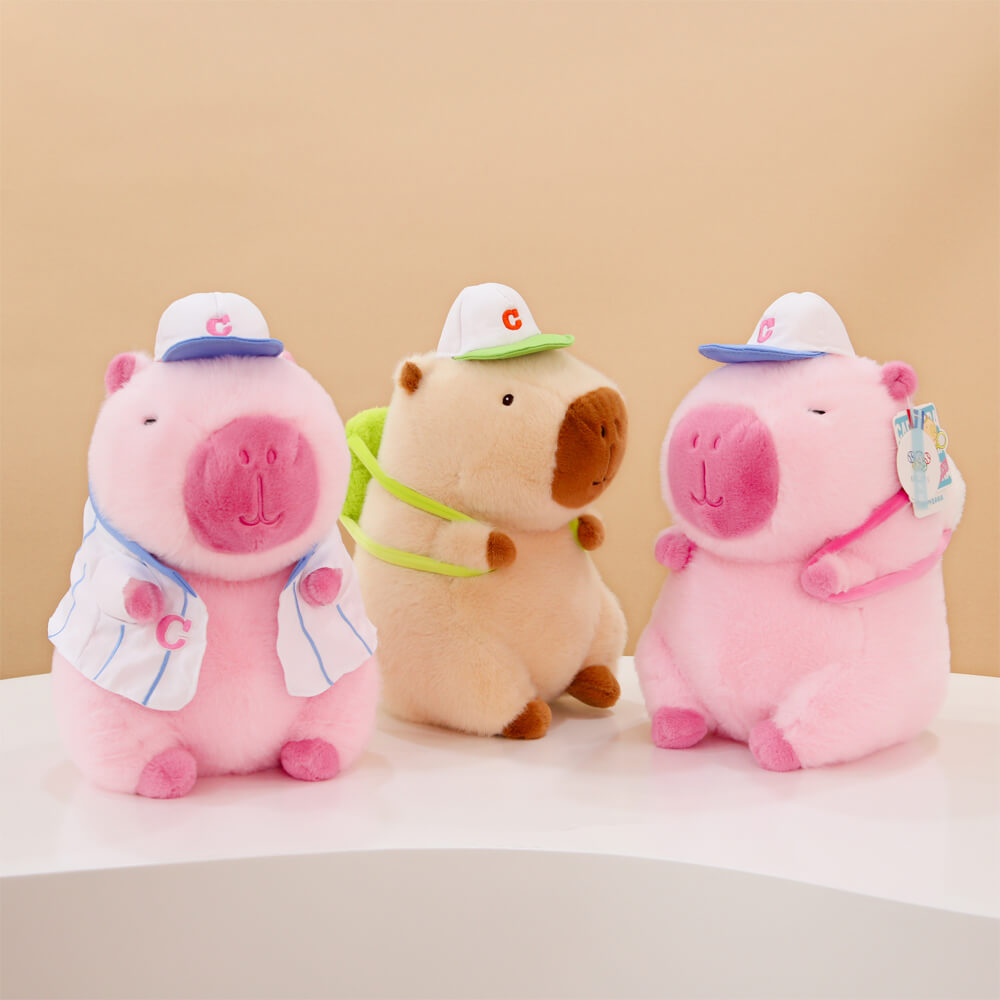 Cute Capybara Plush Toy with Backpack, Kawaii Capybara Stuffed Animal Plushie