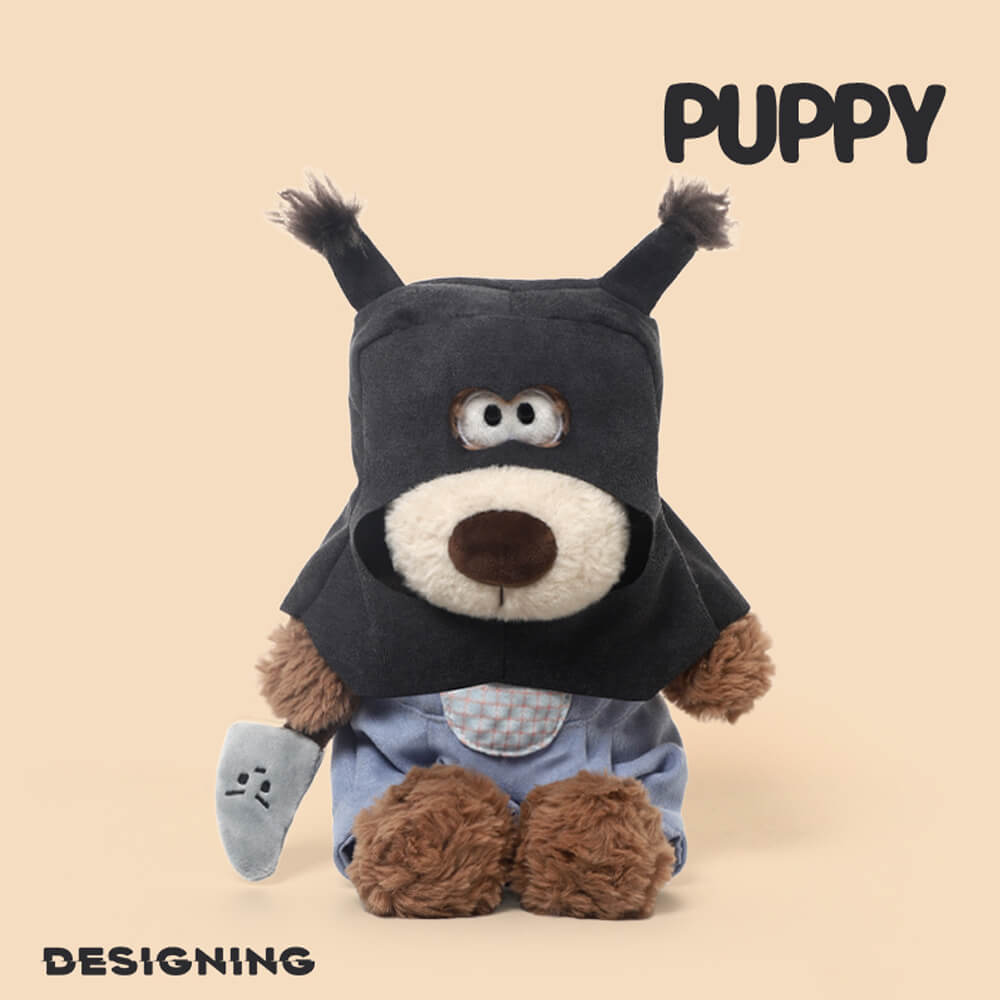 Thief Puppy Stuffed Animal Plush Toy, Funny Dog Plushies