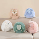 Chubby Stuffed Animal Hugging Pillow - Crocodile, Elephant, Rabbit, Dog, Cat