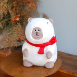 Cute Capybara Wearing Scarf Stuffed Plush Toy, Lazy Animal Plushies